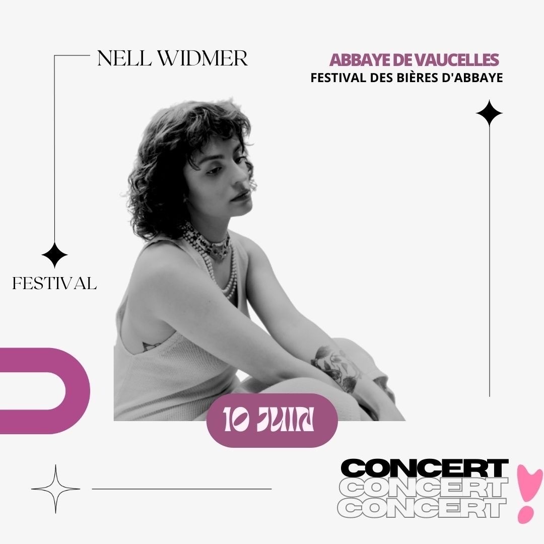 Affiche du concert live Nell Widmer au destival des bières d'abbaye