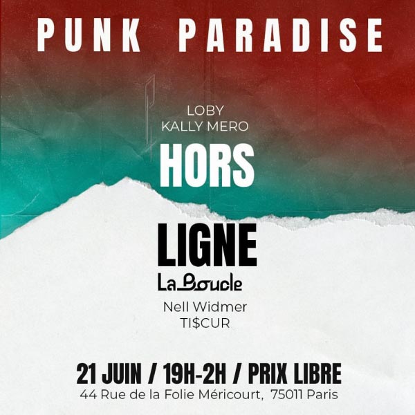 Affiche du concert live Nell Widmer au Punk Paradise